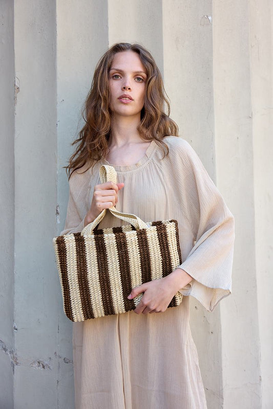 RAFFIA Schultertasche