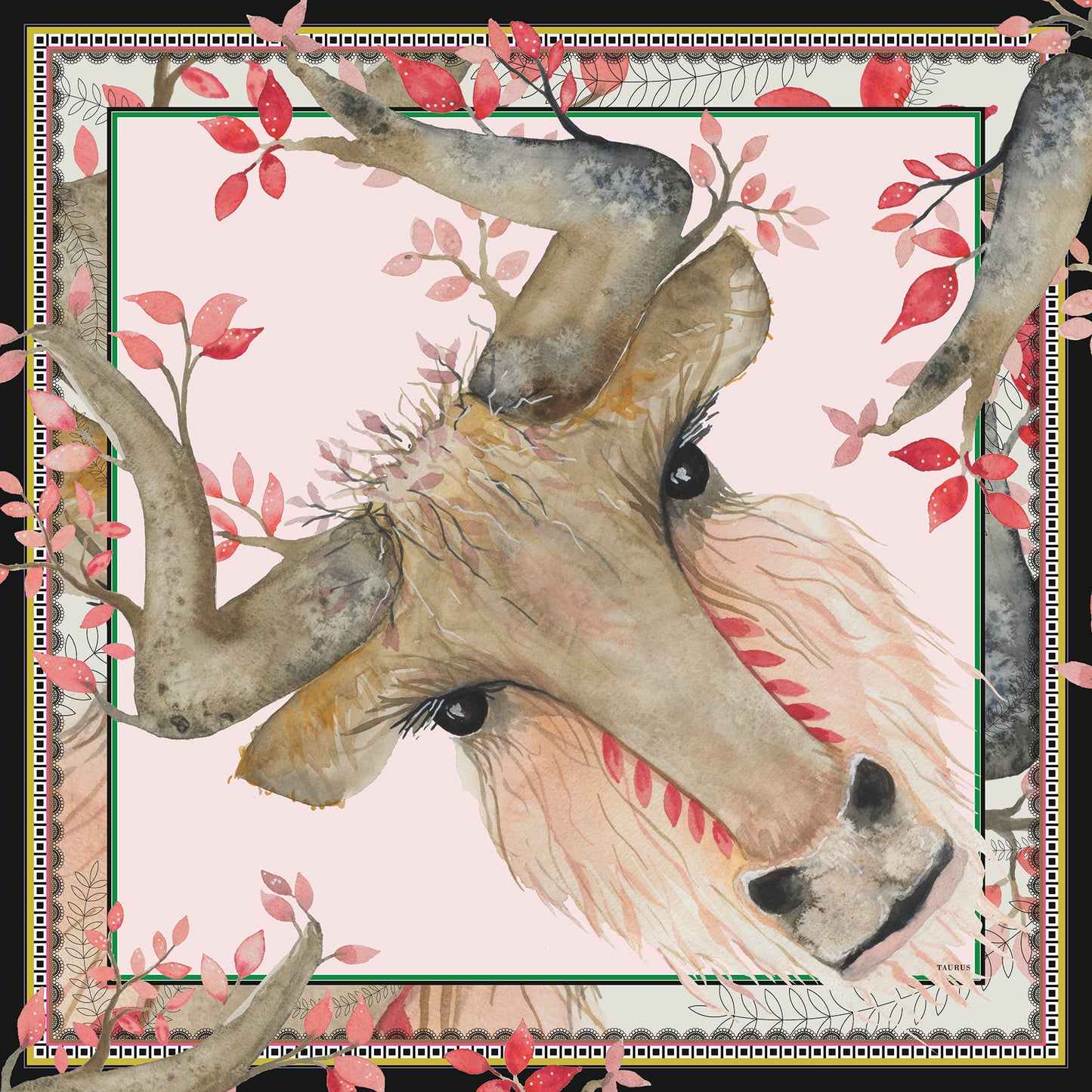 STIER Sternzeichen Seidenschal // ZERO WASTE