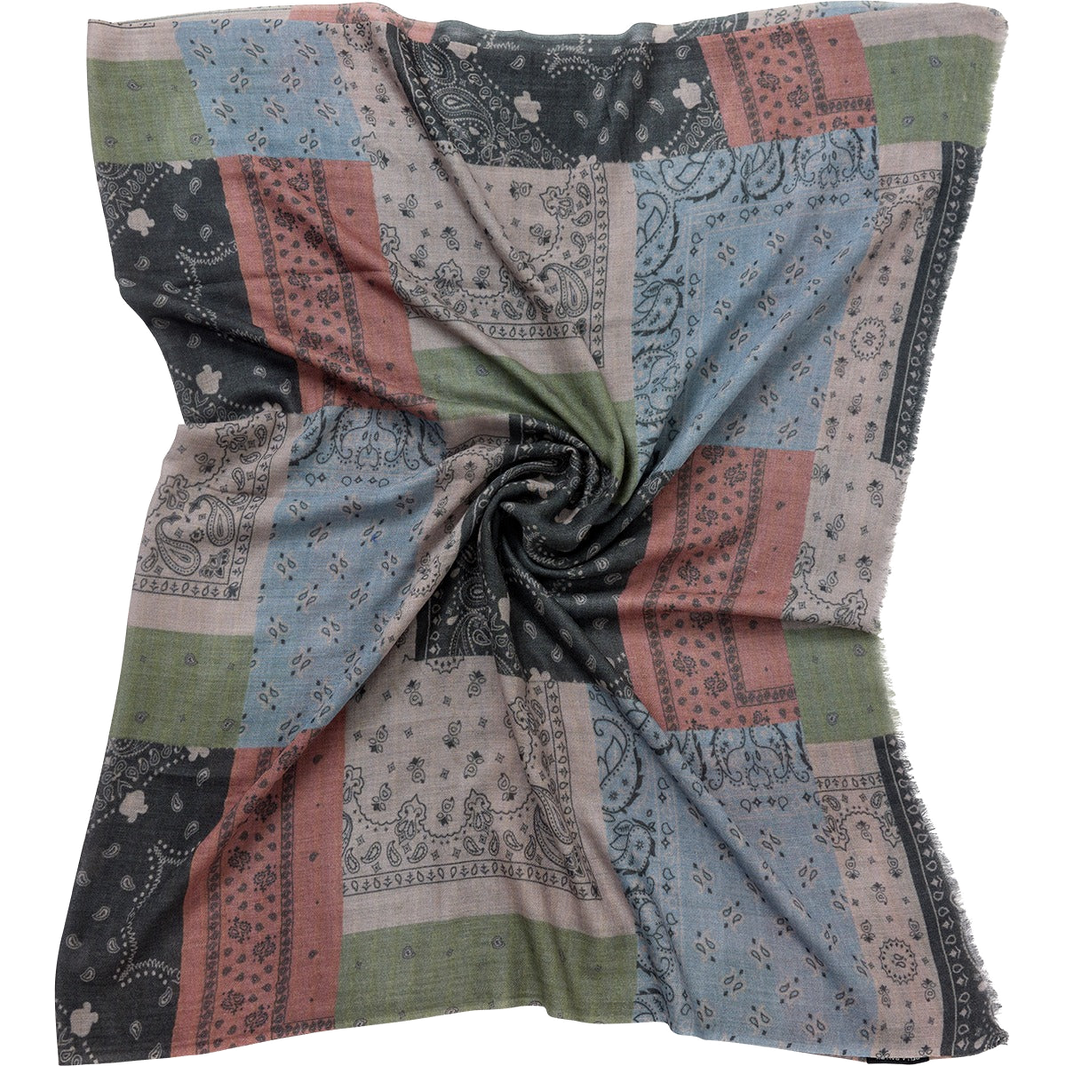 PAISLEY PATCHWORK Tørklæde